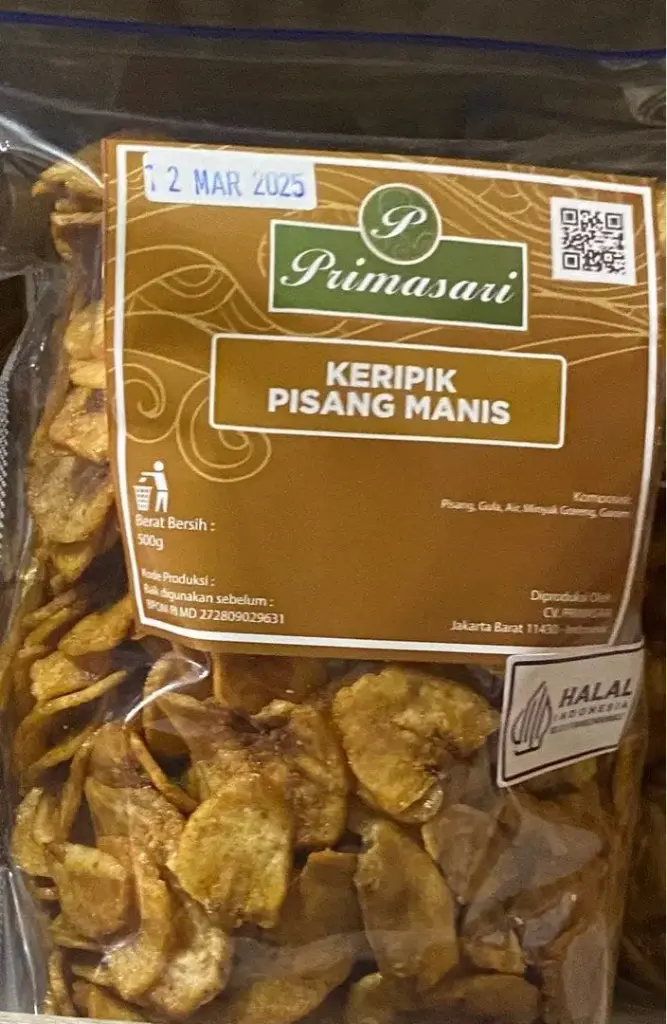 Sweet Banana Chips Primasari 5 Kg